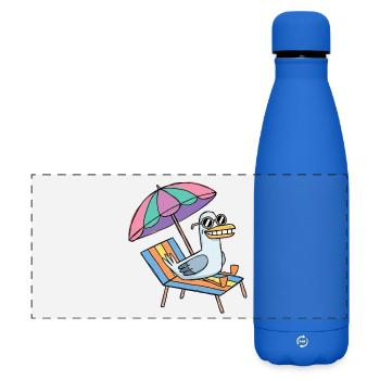 Möwe macht Urlaub - Matte Panorama Isolierflasche 500 ml - Königsblau - Vorne