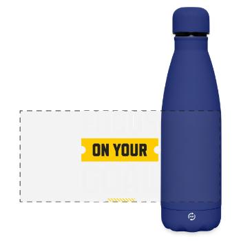 Focus on your goal - Matte Panoramic Thermal Bottle 500 ml - dark blue  - Front