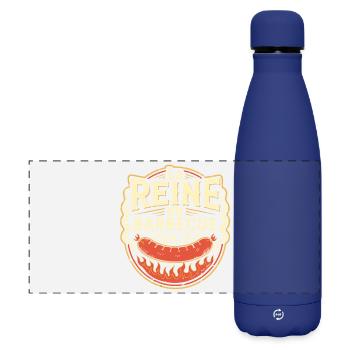 La Reine du Barbecue - Gourde isotherme panoramique mate 500 ml - bleu foncé  - Devant