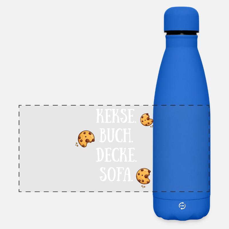 Cookies Book Blanket Sofa - Matte Panoramic Thermal Bottle 500 ml - royal blue