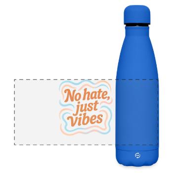 No Hate Just Vibes – Positive Vibes Statement - Matte Panorama Isolierflasche 500 ml - Königsblau - Vorne