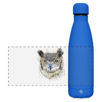 Owl - Matte Panoramic Thermal Bottle 500 ml - royal blue - Front