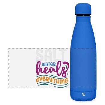 Salt Water Heals Everything - Matte Panoramic Thermal Bottle 500 ml - royal blue - Front