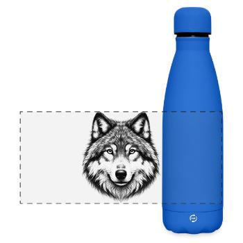 Wolf - Matte Panorama Isolierflasche 500 ml - Königsblau - Vorne