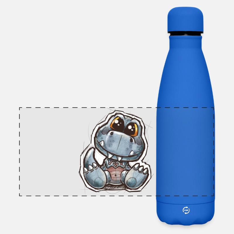 ptitdino - Matte Panoramic Thermal Bottle 500 ml - royal blue