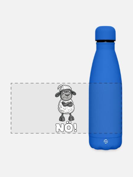 Wütendes Schaf NÖ - Matte Panorama Isolierflasche 500 ml - Königsblau