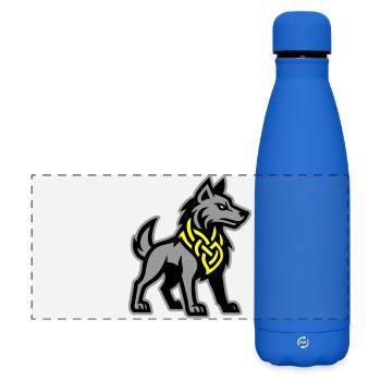 Wolf Wikinger - Matte Panorama Isolierflasche 500 ml - Königsblau - Vorne