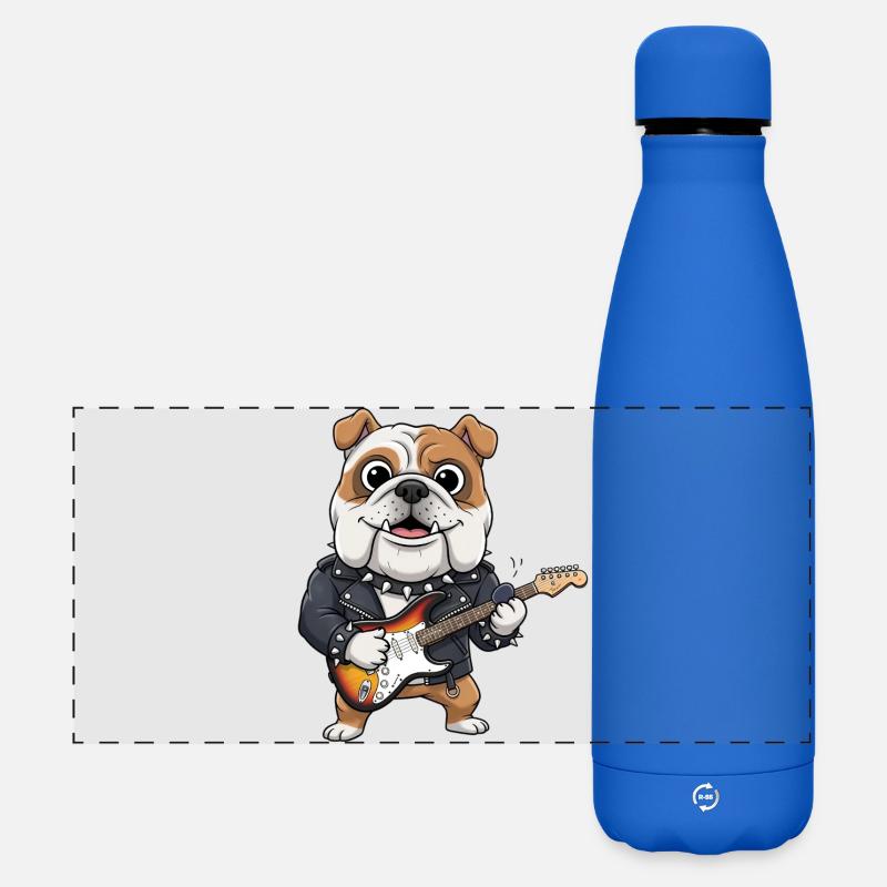 Bulldog Rock Leather Jacket - Matte Panoramic Thermal Bottle 500 ml - royal blue