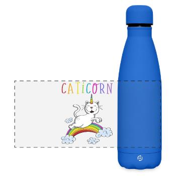 Funny Caticorn Cat - Unicorn Cats Rainbow - Matte Panoramic Thermal Bottle 500 ml - royal blue - Front