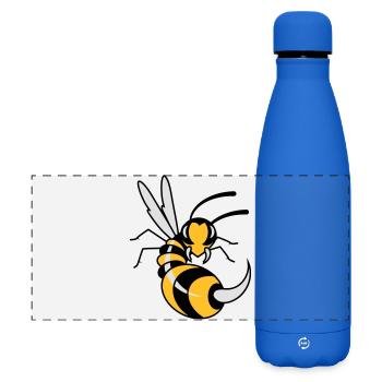 Wespe mit riesigen Stachel - Matte Panorama Isolierflasche 500 ml - Königsblau - Vorne