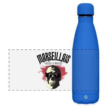 Marseillais Hasta La Muerte - 13 - Gourde isotherme panoramique mate 500 ml - bleu roi - Devant