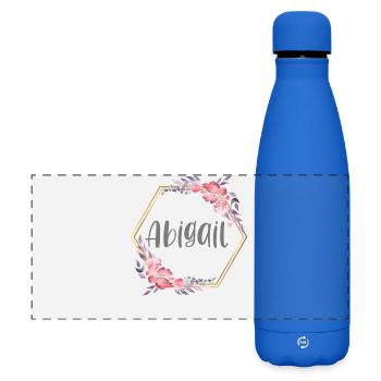 Abigail Girl Name Baby Gift - Matte Panoramic Thermal Bottle 500 ml - royal blue - Front