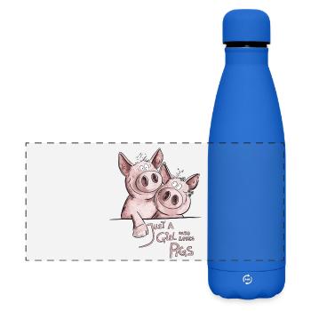 Just A Girl Who Loves Pigs Pig - Matte Panoramic Thermal Bottle 500 ml - royal blue - Front