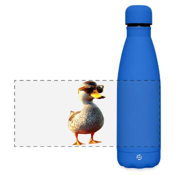 Canard, Canard colvert, Caneton, Caneton, , Canard - Gourde isotherme panoramique mate 500 ml - bleu roi - Devant
