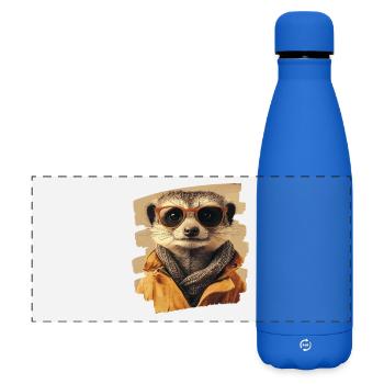 Erdmännchen - Matte Panorama Isolierflasche 500 ml - Königsblau - Vorne