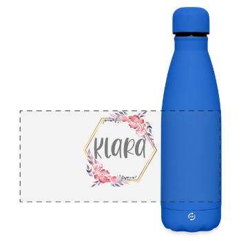 Klara Girl Name Personalized Gift - Matte Panoramic Thermal Bottle 500 ml - royal blue - Front