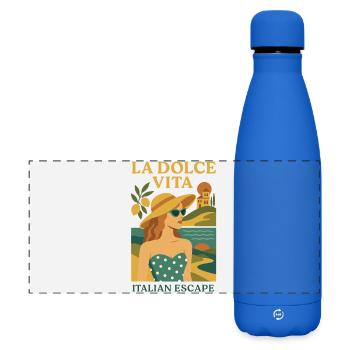 La Dolce Vita - Italienische Küstensommerszene T-Shirt - Matte Panorama Isolierflasche 500 ml - Königsblau - Vorne