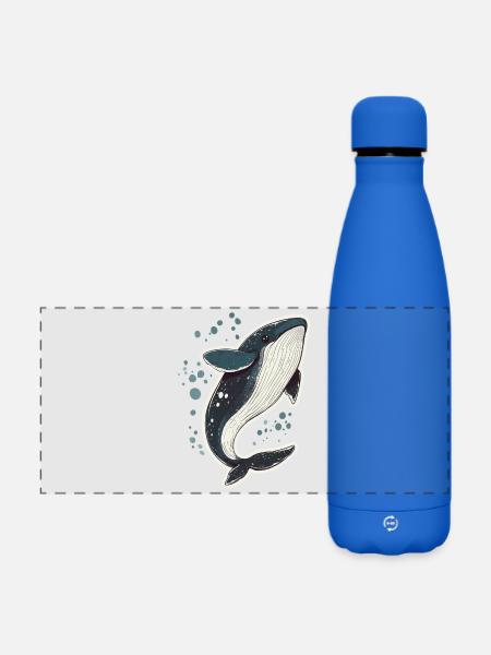 Wal - Matte Panorama Isolierflasche 500 ml - Königsblau