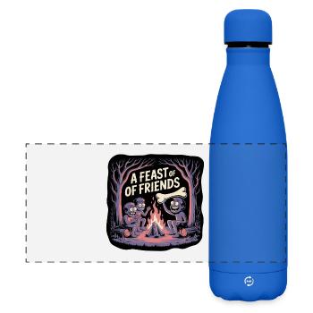 Lagerfeuernacht mit Freunden Illustration - Matte Panorama Isolierflasche 500 ml - Königsblau - Vorne
