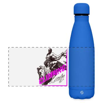 Grimpeuse Alpiniste - Gourde isotherme panoramique mate 500 ml - bleu roi - Devant