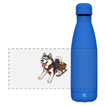 Siberian Sledge Adventure - Matte Panoramic Thermal Bottle 500 ml - royal blue - Front