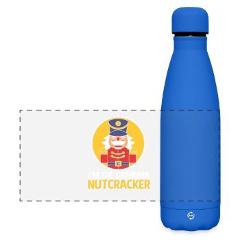 Weihnachten Nussknacker Oma Großmutter Omi - Matte Panorama Isolierflasche 500 ml - Königsblau - Vorne