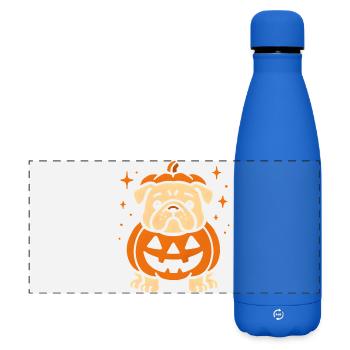 Jack-o-Lantern Pumpkin Dog - Matte Panoramic Thermal Bottle 500 ml - royal blue - Front