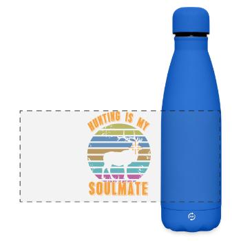 Hunting Is My Soulmate Vintage Nature Humor - Matte Panorama Isolierflasche 500 ml - Königsblau - Vorne