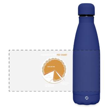 Thanksgiving Père Papa Grand-père Papy - Gourde isotherme panoramique mate 500 ml - bleu foncé  - Devant
