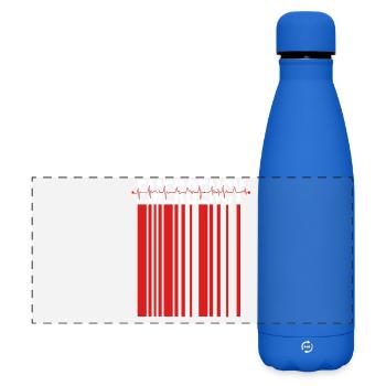 Rayure d’urgence contrastée - Gourde isotherme panoramique mate 500 ml - bleu roi - Devant