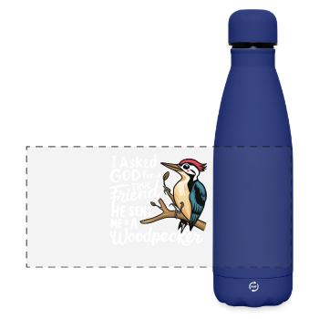 Bird Lover Design - Matte Panoramic Thermal Bottle 500 ml - dark blue  - Front