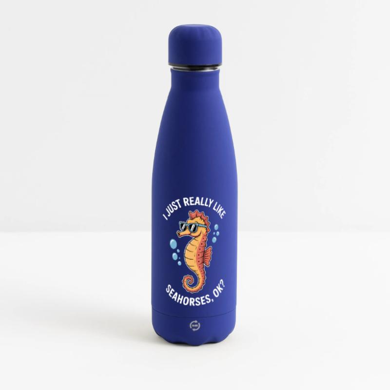 Seepferdchen Spruch Lustiges Seepferdchen Geschenk Matte Panorama Isolierflasche 500 ml