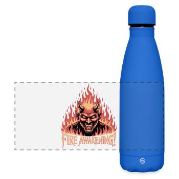 Fire Awakening Demon Burst - Matte Panoramic Thermal Bottle 500 ml - royal blue - Front