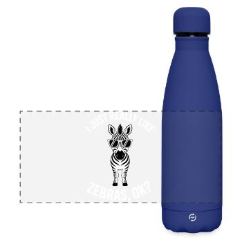 Zebra Saying Funny Zebra Gift - Matte Panoramic Thermal Bottle 500 ml - dark blue  - Front