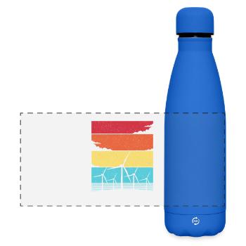 Windenergie Windkraft Windrad - Matte Panorama Isolierflasche 500 ml - Königsblau - Vorne