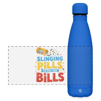 Pillen gegen die Rechnungen - Matte Panorama Isolierflasche 500 ml - Königsblau - Vorne