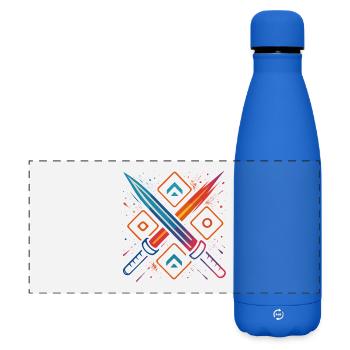 Gaming Swords Neon - Gourde isotherme panoramique mate 500 ml - bleu roi - Devant