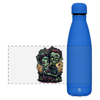 Valentine Zombie Love - Matte Panoramic Thermal Bottle 500 ml - royal blue - Front