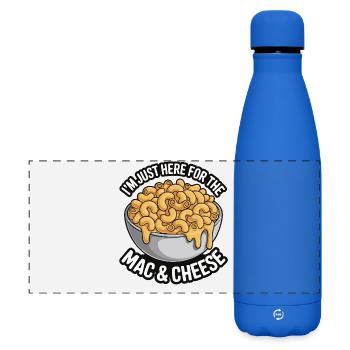Fan de macaroni au fromage - Je suis juste là - Gourde isotherme panoramique mate 500 ml - bleu roi - Devant