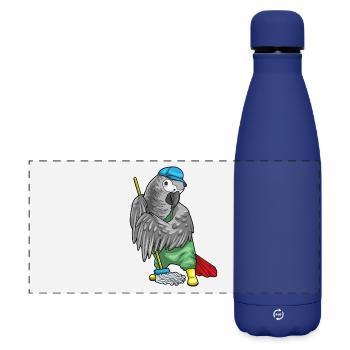 Parrot Cleaner Mop Cleaning - Matte Panoramic Thermal Bottle 500 ml - dark blue  - Front