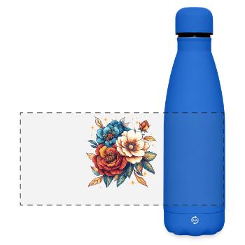 Floral bouquet in neon colors - Matte Panoramic Thermal Bottle 500 ml - royal blue - Front