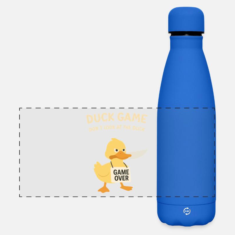 Duck Game Game Over Shield - Matte Panoramic Thermal Bottle 500 ml - royal blue