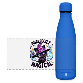 Purrfekt Magical Cat Spells - Matte Panoramic Thermal Bottle 500 ml - royal blue - Front