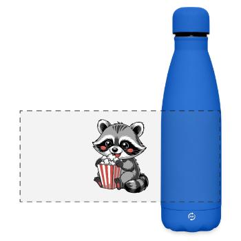 Pop-corn raton laveur câlin - Gourde isotherme panoramique mate 500 ml - bleu roi - Devant