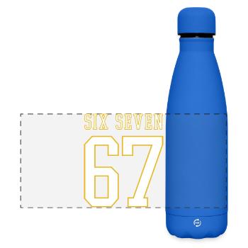 67 Six Seven - viral memes - College - Matte Panoramic Thermal Bottle 500 ml - royal blue - Front