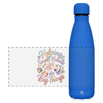 Ergothérapie pédiatrique Aide aux petites mains Thérapie pédiatrique - Gourde isotherme panoramique mate 500 ml - bleu roi - Devant