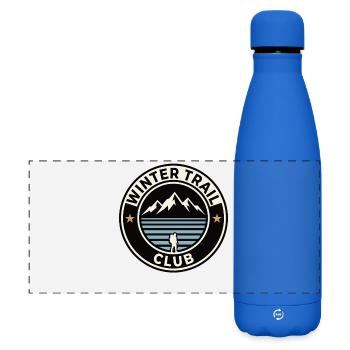 Winter Trail Club Berg Badge - Matte Panorama Isolierflasche 500 ml - Königsblau - Vorne