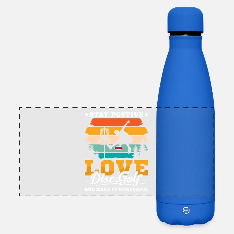 Disc Golf Geschenke Discgolf - Matte Panorama Isolierflasche 500 ml - Königsblau