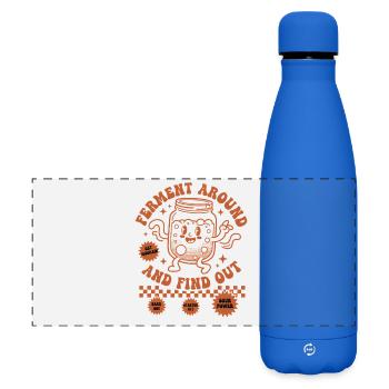 Fermentation au levain autour et découvrez la cuisson du pain - Gourde isotherme panoramique mate 500 ml - bleu roi - Devant
