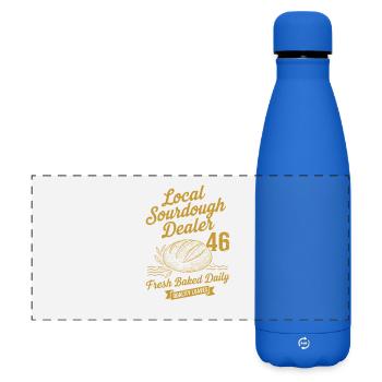 Vendeur local de levain Pain au levain fraîchement cuit chaque jour - Gourde isotherme panoramique mate 500 ml - bleu roi - Devant